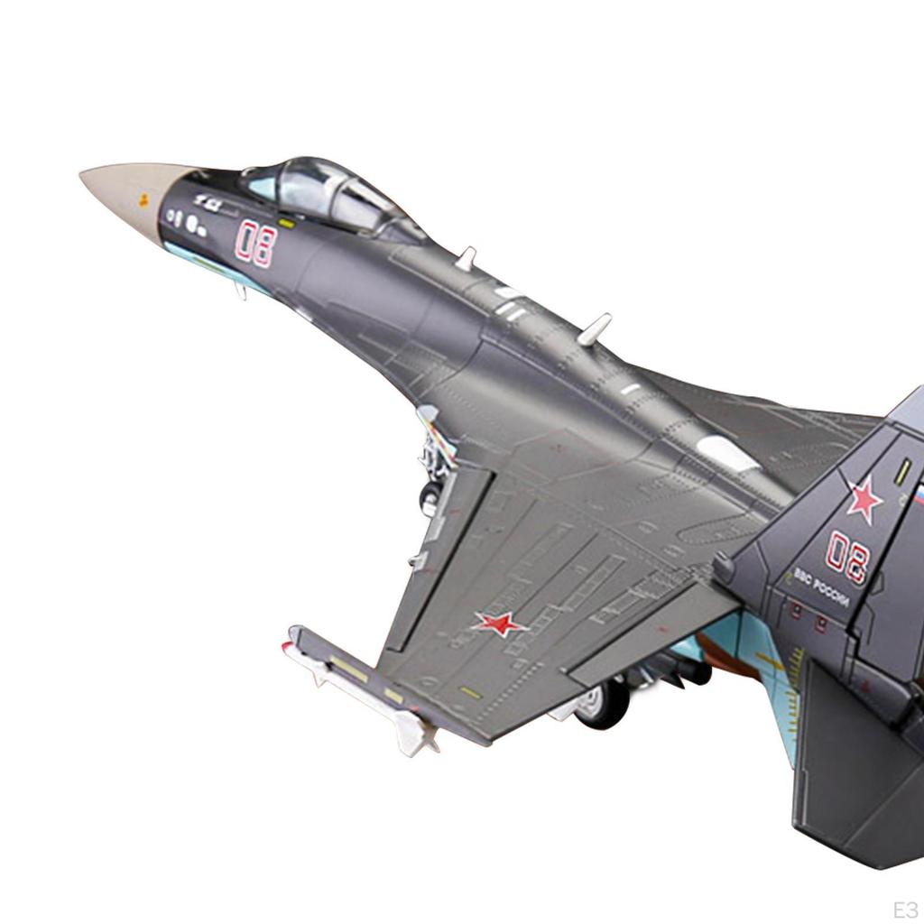 1/72 Scale SU35 Airplane Model with Display Stand Aviation Commemorate Metal Fighter Plane for