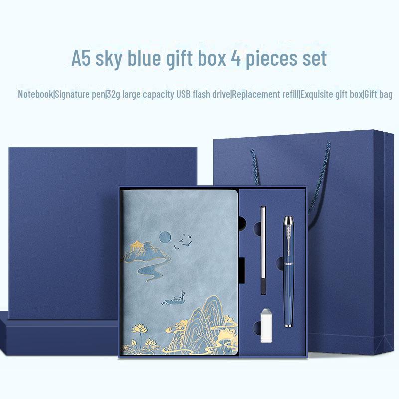 Подарочный набор из блокнотов формата А5 «Культура и творчество» — сувенир в китайском стиле с индивидуальным логотипом