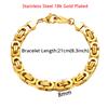 Newest 316L Stainless Steel Bracelet Men Wholesale Wristband 8mm Gold Color Male Hand Chain Link Bracelet Hip Hop Jewelry