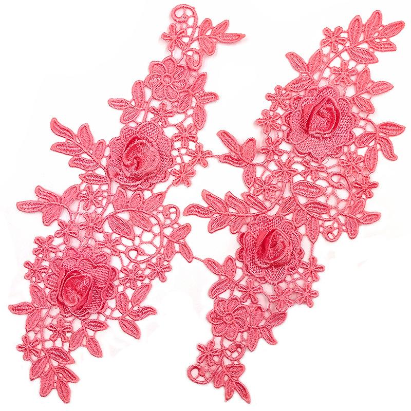 Embroidery Three-Dimensional Hollow DIY Embroidery Pair Lace Lace Accessories Polyester Filamentation Applique Floating Flower