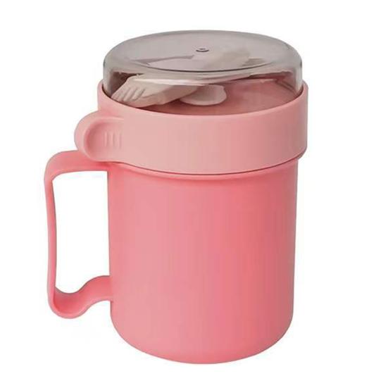 Изолированная суповая чашка с ручкой, пищевой класс, не содержит BPA, герметичная, портативная герметичная чашка для завтрака из овсянки и молока