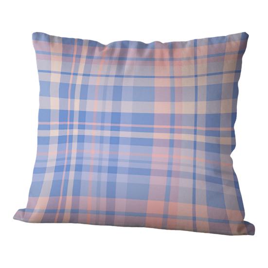 Throw Pillow Cover Colorful Plaid Pattern Pillow Cover 18x18 Inch