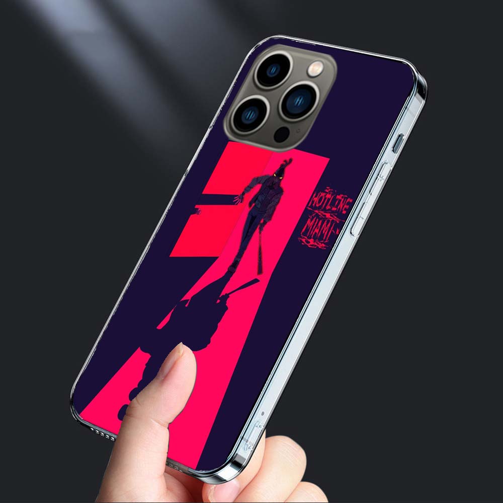 Игровой чехол Hotline Miami для iPhone 16E 15 Pro 14 Plus 17E 16 17 Pro Max Air 11 12 13 Mini Ударопрочный Capa Милый чехол TP