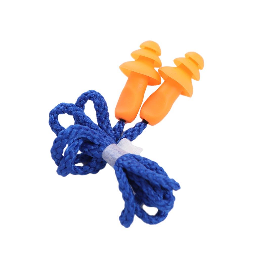 10PCS Tapered Insulation Earplug Corded Ear Plugs Silicone Noise Earplug for Abatement Noise