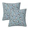 Perfectly Perfect Puffins 2 Pcs Square Pillowcase Pillow Cover Cushion Decor Comfort Throw Pillow For Home Living Room