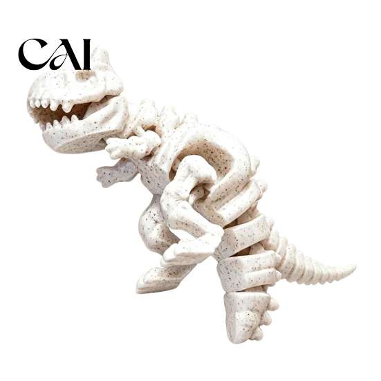 Dinosaur Collection Accessory 3D Printed Carnotaurus Ornament, Articulated Skeleton Model for Detailed Sculpture Home Office Desk Decoration,