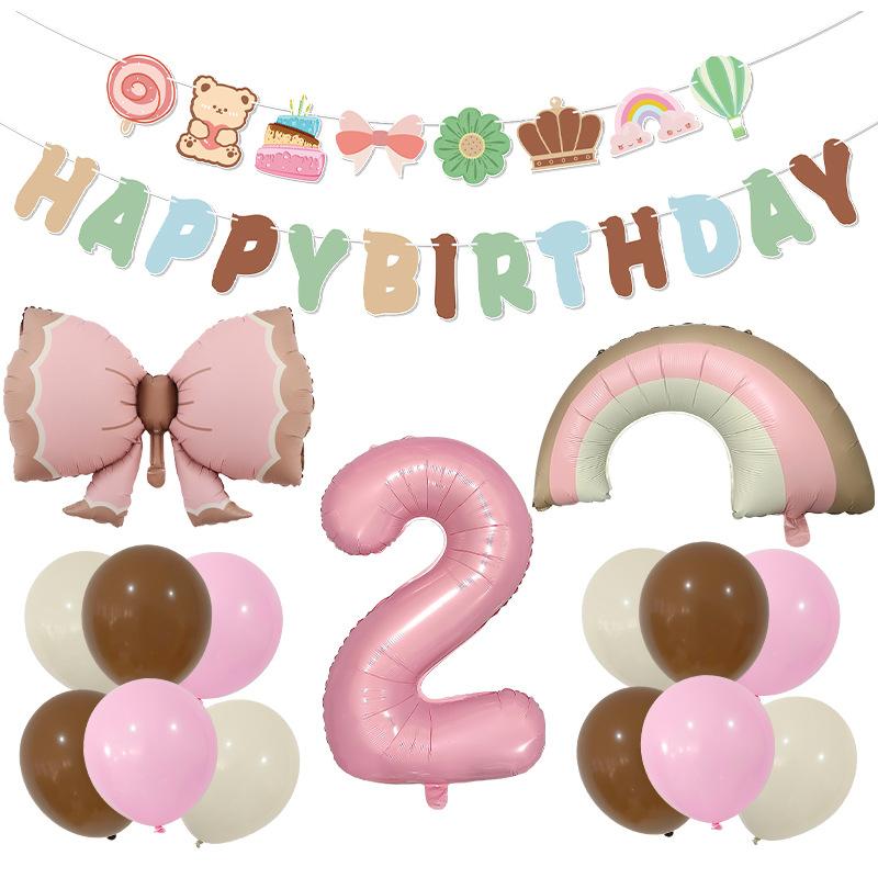 Ветер Матовый Бант Алюминиевая Фольга Воздушный Шар Флаг Композиция Реквизит Украшение для Вечеринки по Случаю Дня Рождения Набор Воздушных Шаров