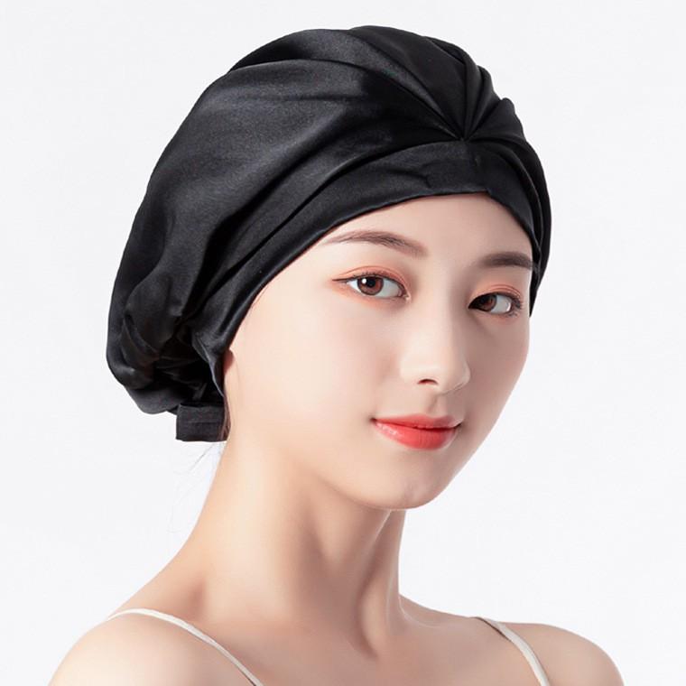 Luxury Pure Silk Turban Designer Silk Satin Sleep Bonnets Women Edge Wraps Mulberry Silk Hair Bonnet