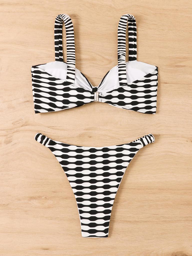 2025 Гусиная лапка Сексуальный женский купальник бикини Раздельный купальник