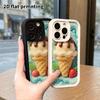 Чехол для телефона: 2D плоский дизайн, подходит для защитного чехла iPhone 18 17 16 15 14 13Pro, шоколадное мороженое, идеальный подарок на Рождество и Хэллоуин