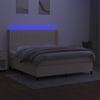 VidaXL Slat Bed Base with Mattress and LED, Upholstered Bed, Double Bed, Adult Bed for Interior Bedroom, 3138498
