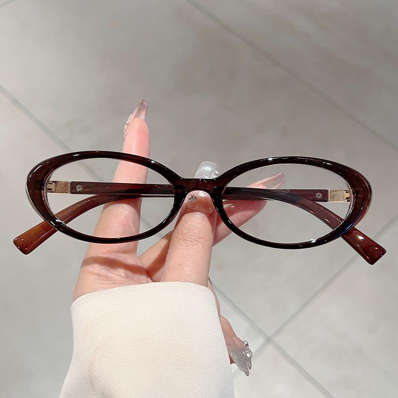 Овальные очки Женские Новые Винтажные Корейский стиль Блокирующие синий свет Оптические оправы Модные Простые Декоративные очки