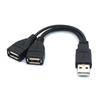 USB-разветвитель, двойной, адаптер-кабель, USB 1 в 2, автомобильный разветвитель, удлинитель питания, кабель-разветвитель USB, конвертер для ноутбуков, компьютеров