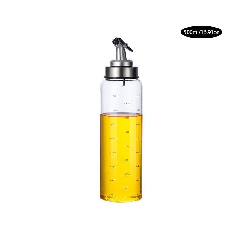 160/200/300/500ML Cooking Seasoning Bottle Dispenser Sauce Bottle Glass Storage Bottles for Oil and Vinegar Creative Kitchen Tools Accessories