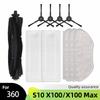 Spare Main Side Brush Hepa Filter Mop Cloth Wipe For Qihoo 360 S10 X100 Max Replacement Accessories