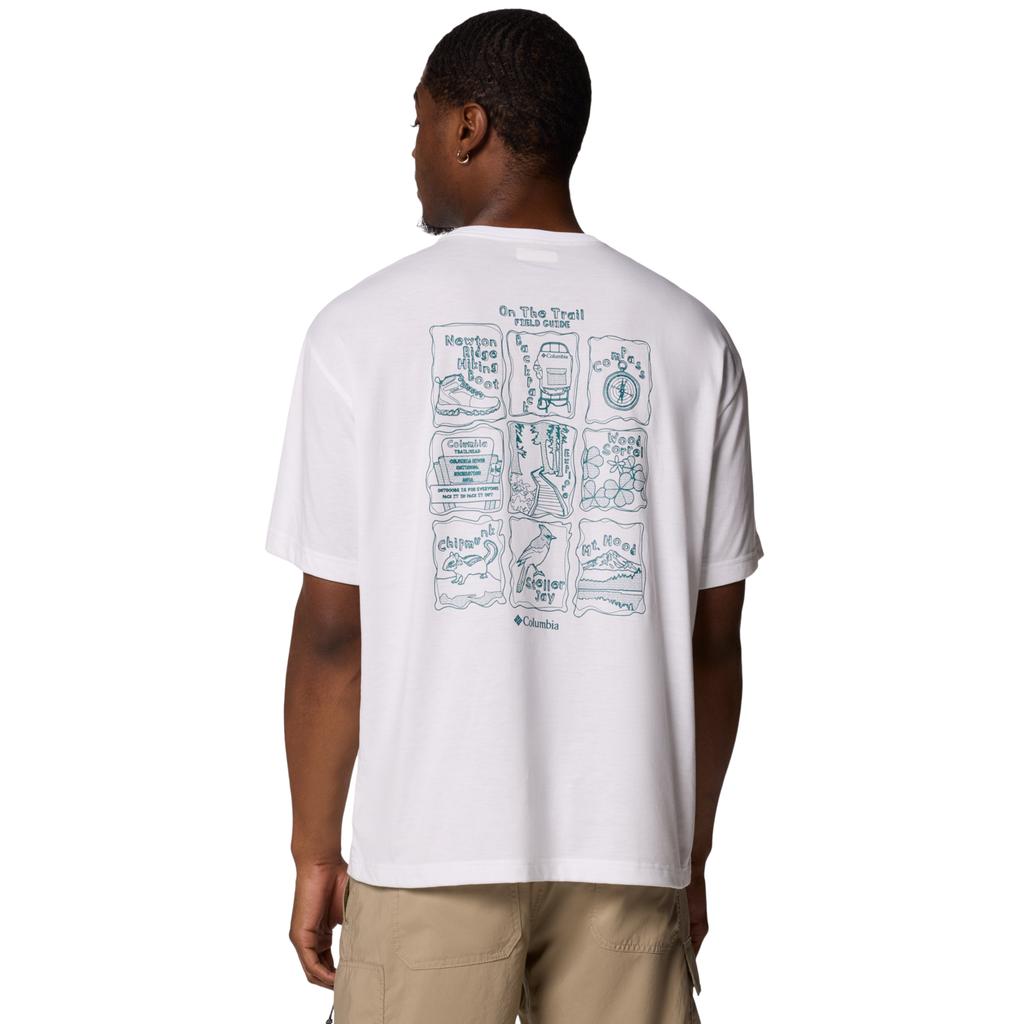 Columbia Cedar Trail Back Graphic Tee, Mens white T-shirt