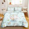 Cinnamoroll MINISO Sanrio Спальня Детский Комплект Постельного Белья Пододеяльник Комфорт Queen С Наволочкой Рождественские Подарки Дом