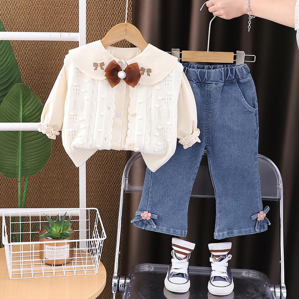 Детский повседневный комплект с длинным рукавом, удобные наряды для повседневной носки