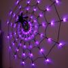 Хэллоуин Паутина Светильники 3.28FT Водонепроницаемые Сетчатые Светильники 70 LED 8 Режимов Пульт Дистанционного Управления USB/Работает На Батарейках Фиолетовый Гирлянда