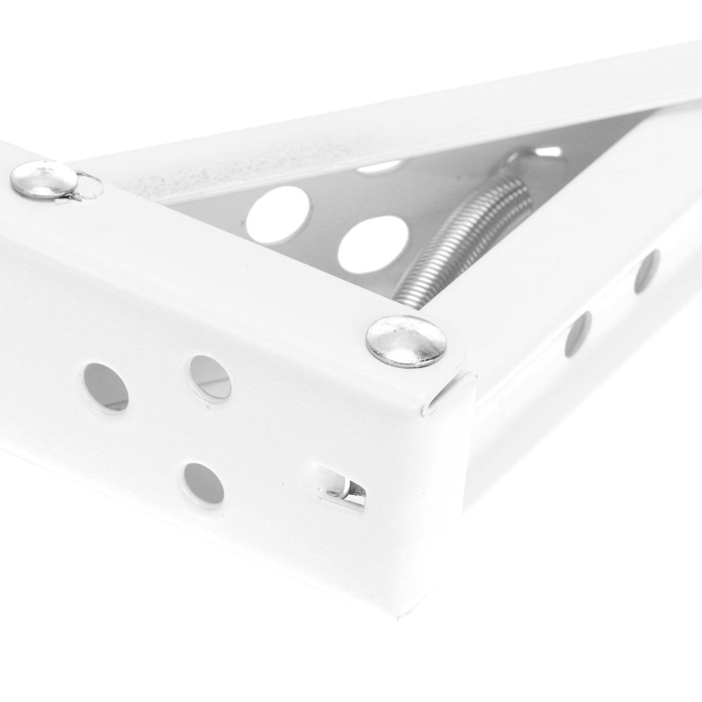 2pcs White Desk Hinge Cold Rolled Steel Folding Hinge Durable Shelf Bracket Storage