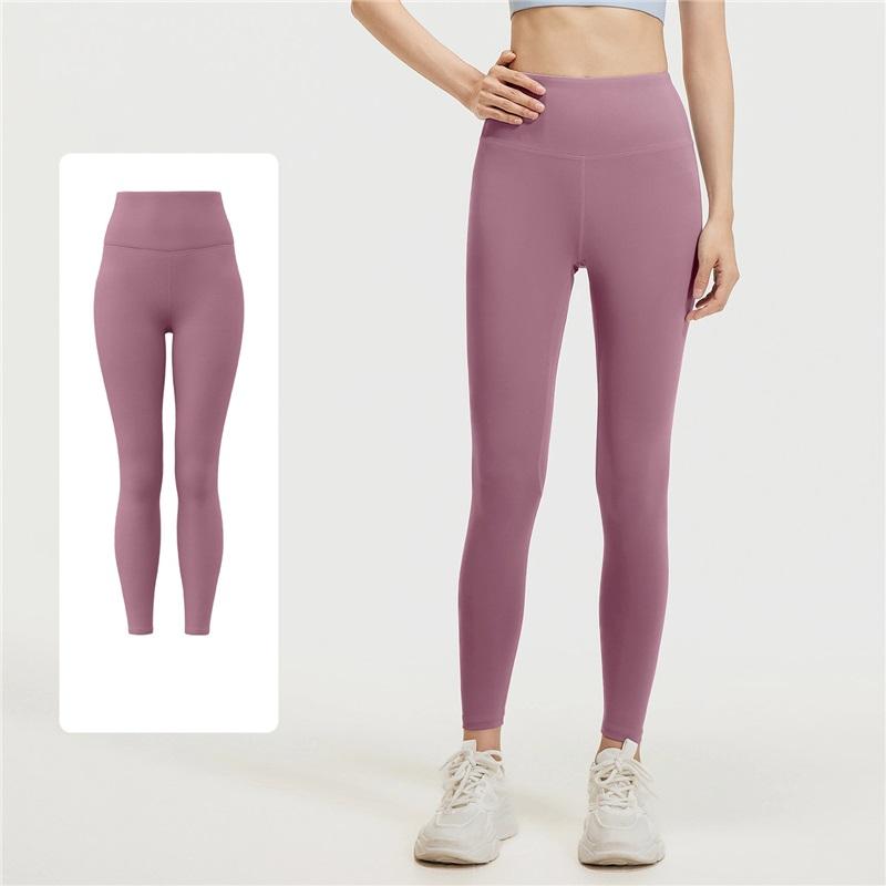 Women's Yoga Pants Nude Stretch High Waist Hip Lifting Sports Fitness Tight Fitting Trousers Abdomen