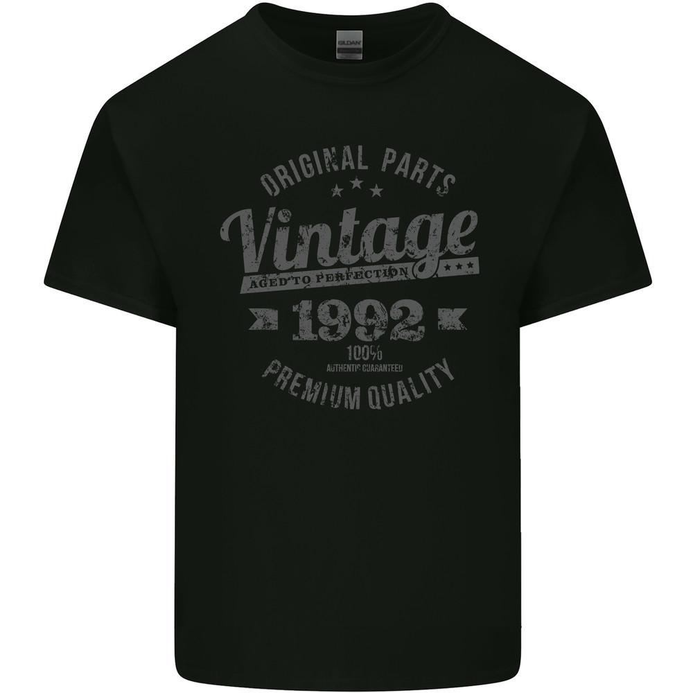 Vintage Year 33rd Birthday 1992 Mens Light Cotton T-Shirt Black Unisex T-Shirt