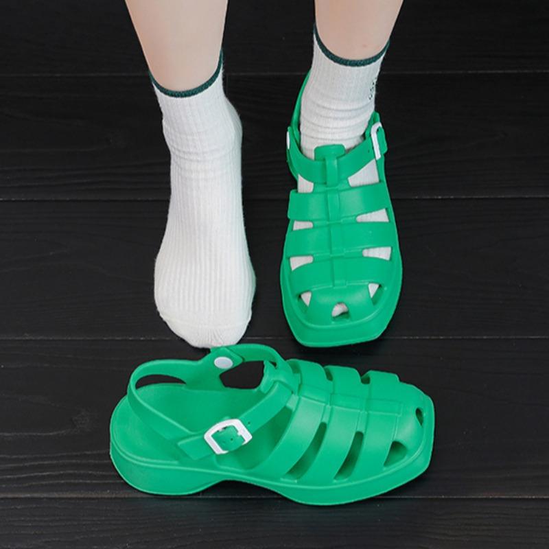 Женские модные универсальные пляжные сандалии на платформе с нескользящей подошвой