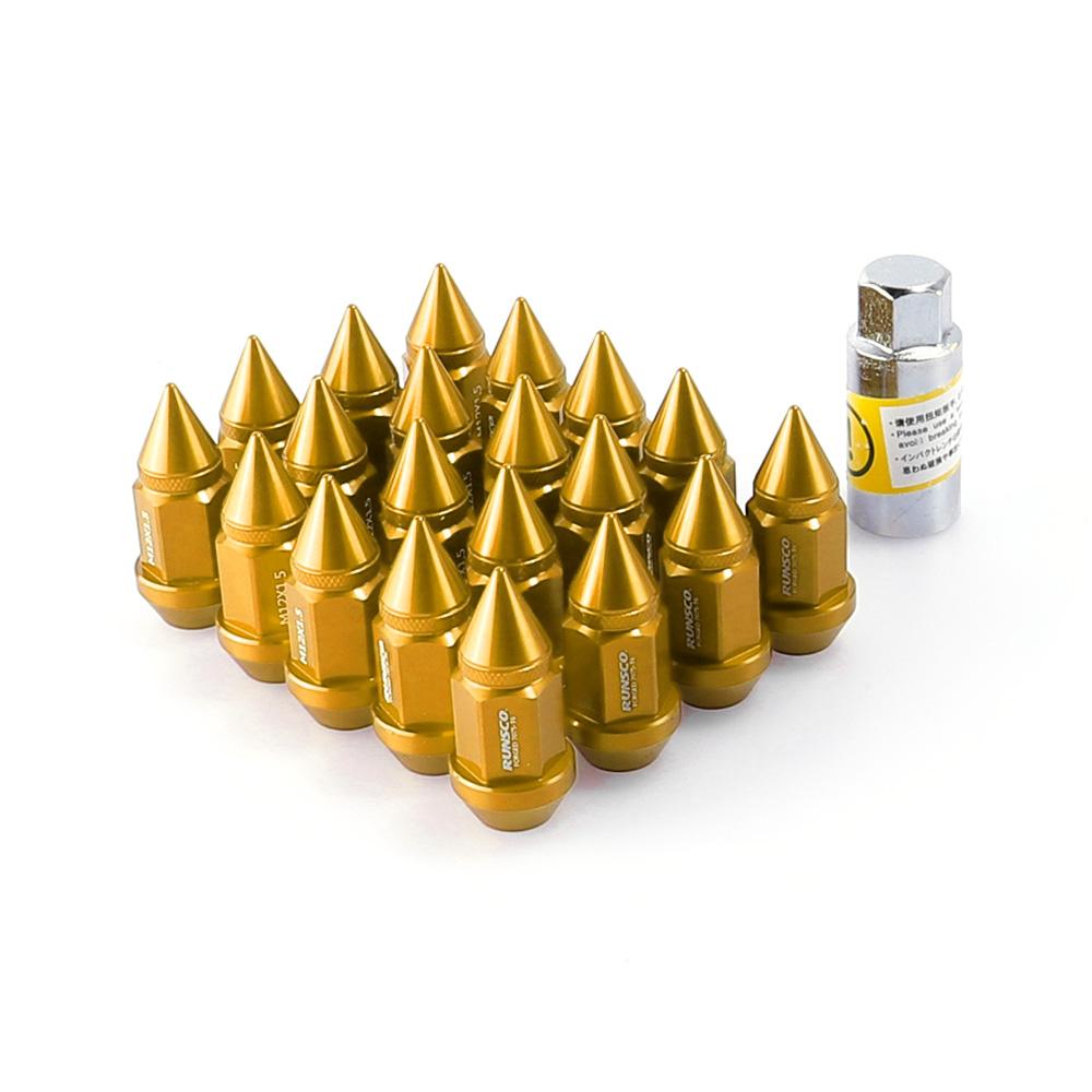 Length 55mm Wheel Nuts M12x1.5/M12x1.25 Tuning Car Lug Nuts Forged 7075-T6 Aluminium HEX 19mm