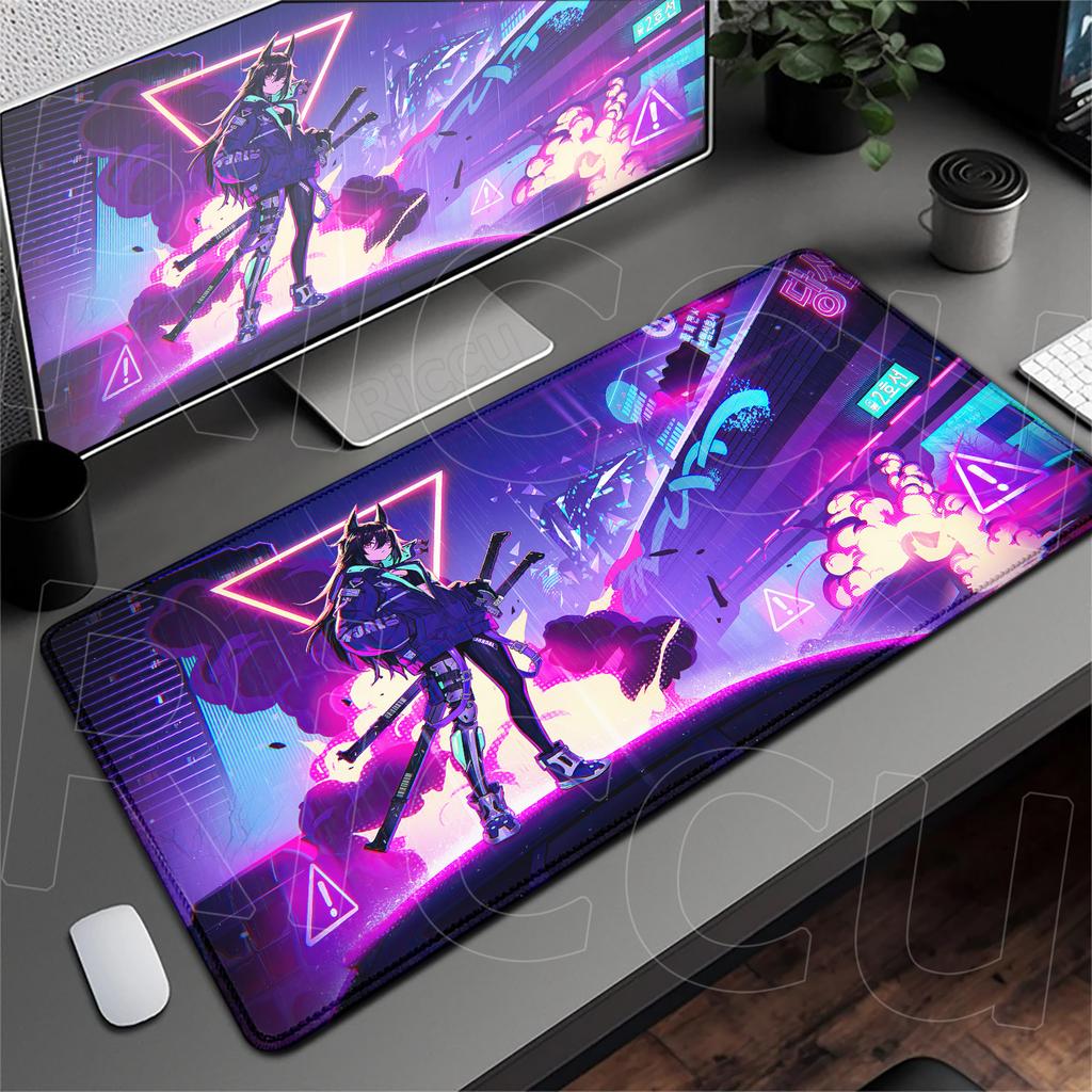 Kawaii Anime Girl Deskmat HD Printing C_cyberpunk Non-slip Mouse Pad XXL Laptop Gamer Dragon Speed Keyboard Rug Durable Washable