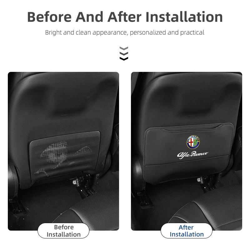 Car Stickers For Alfa Romeo Car Seat Back Anti Kick Pad Child Anti-Scratch Protective Mat For Alfa Romeo 159 Giulietta 156 147 G