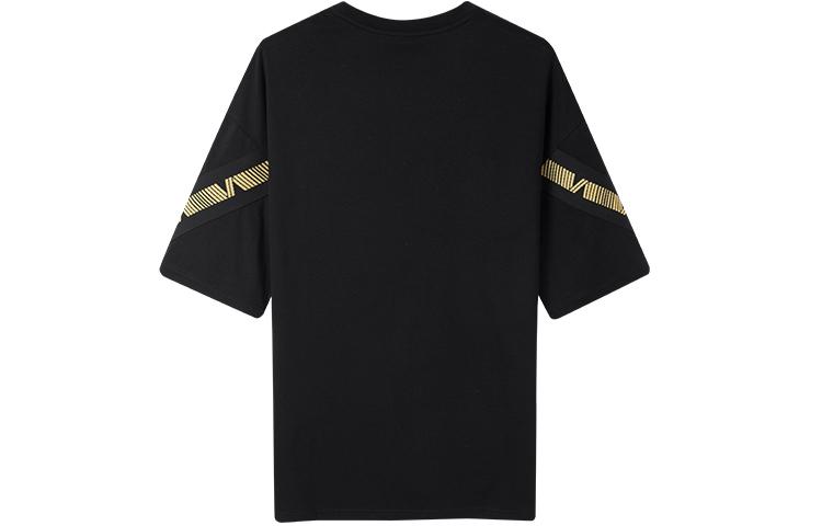 Men's T-Shirt FILA Drop Shoulder Sleeve T Shirt Unisex Black