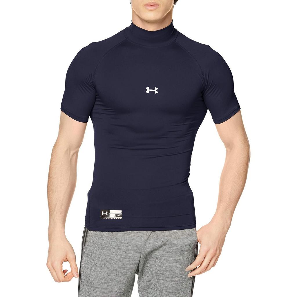 Under Armour UA HeatGear Armor Compression Short Sleeve Mock Neck Shirt Mens