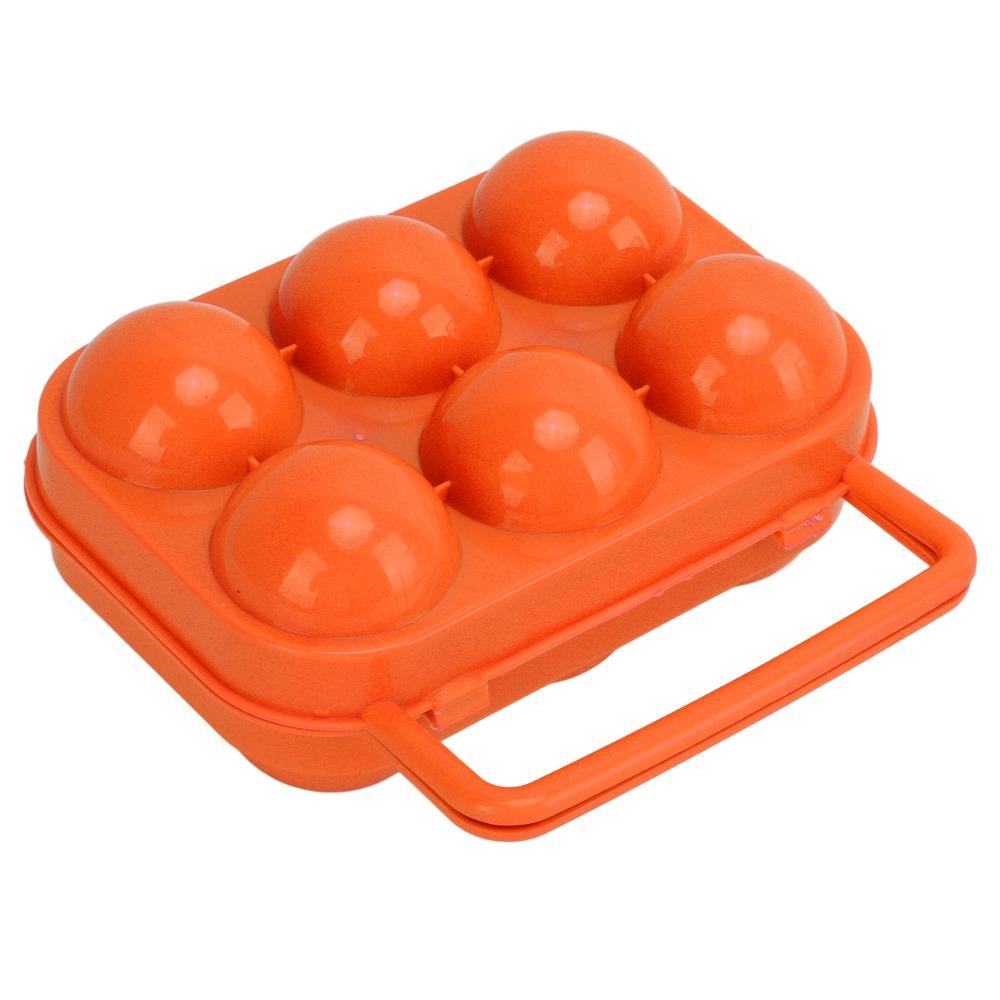 3 Pcs Sturdy Shockproof Egg Storage Carrier 6 Grid Egg Container Egg Organizer Box Outdoor Camping