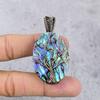 Abalone Shell 999 Copper Wire Wrapped Pendant, Handmade Gemstone Pendant Jewelry, Gifts For Wife Brand New Pendant