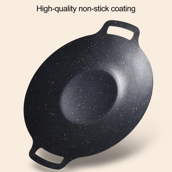 Сковорода для гриля с антипригарным покрытием, многофункциональная, легкая, круглая, для выпечки, гриля, быстрого нагрева, походный поднос с ручкой