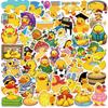 50 Cartoon Little Yellow Duck Stickers DIY Decorative Notebook Suitcase DIY Waterproof Stickers