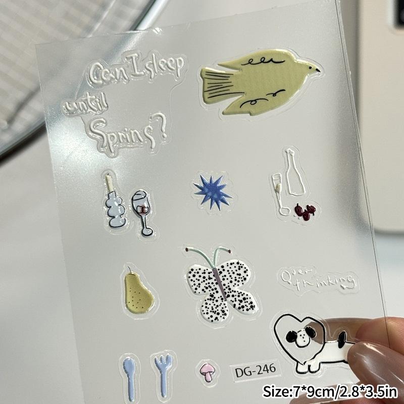 Decor Sticker 3D Jelly Sticker Cute Computer Phone Jelly Sticker Camera Diy Account Mobile Phone Case And Tablet Decoration