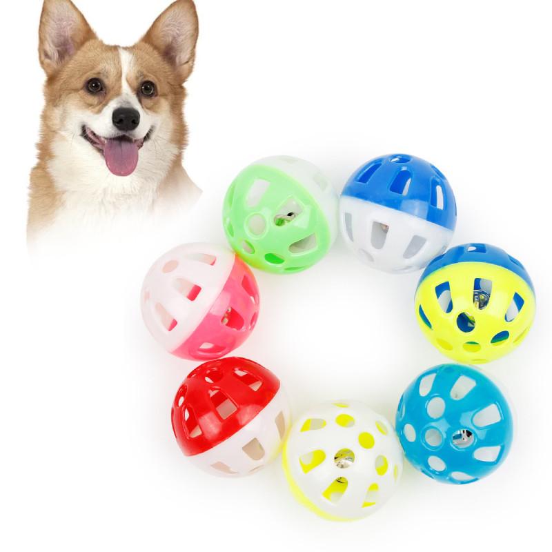 Пластиковый мяч для бросания для домашних животных с полым дизайном для кошек и мелких питомцев