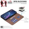 For Realme 14x 5G Case BINFEN COLOR BF35 Geometry Imprinted Leather Phone Cover RFID Blocking Wallet Stand