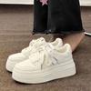 Muffin Platform White Shoes Children Ins Tide Spring New Korean Version Versatile Height Increase Breathable Casual Board Shoes