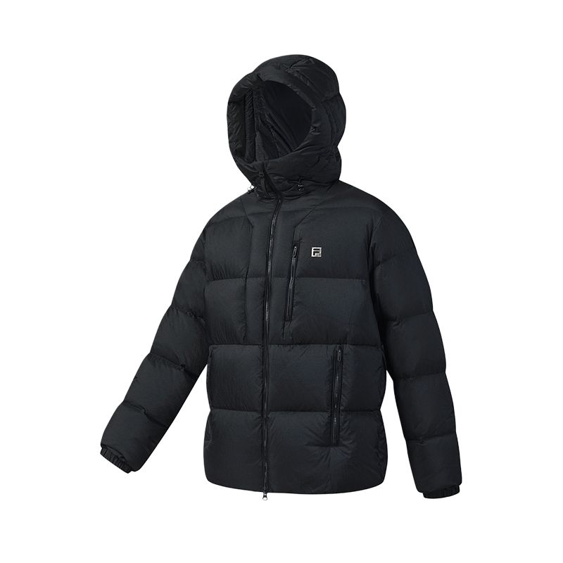 Fila Fitness Warm Comfortable Versatile Solid Color Simple Down Jacket Men Outerwear A51M541902F-BK