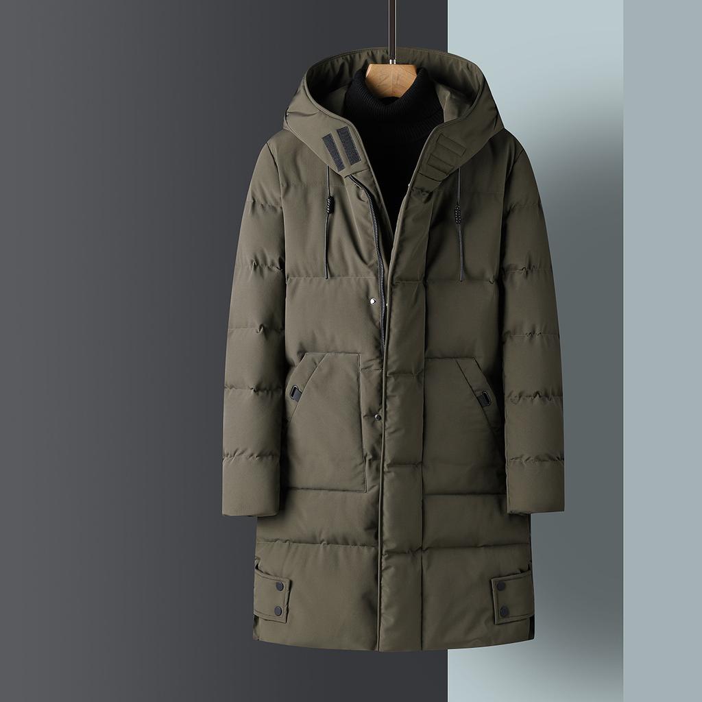 Mid-length Cotton-padded Jacket for Men, New Winter Cotton-padded Jacket, Men's Korean Style Down-padded Jacket, Hip-hop Trendy Windbreaker Jacket