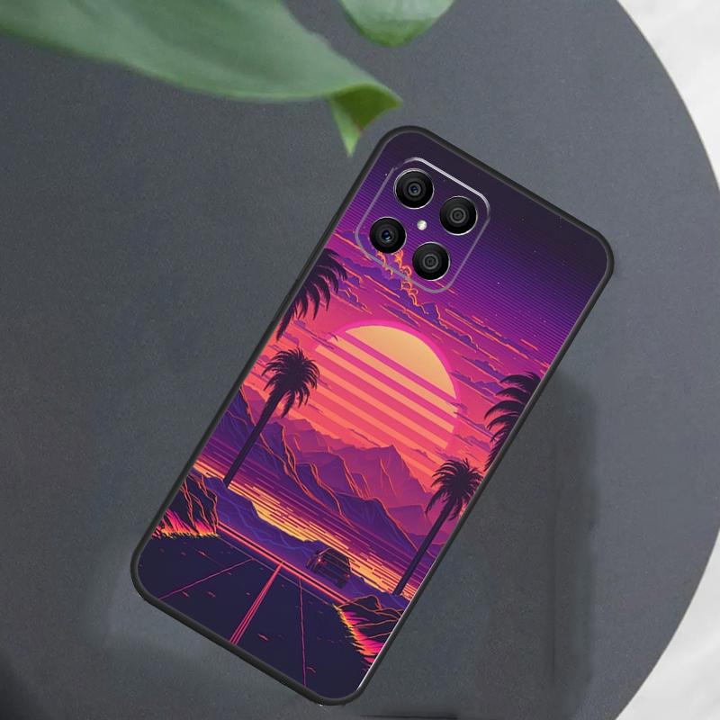 Синтвейв Ретро 80-е Неон Для Honor Magic 7 Lite 6 5 8 Pro Чехол Для Honor 200 400 70 90 X8c X8b X9a X9b X9c X9d Win RT