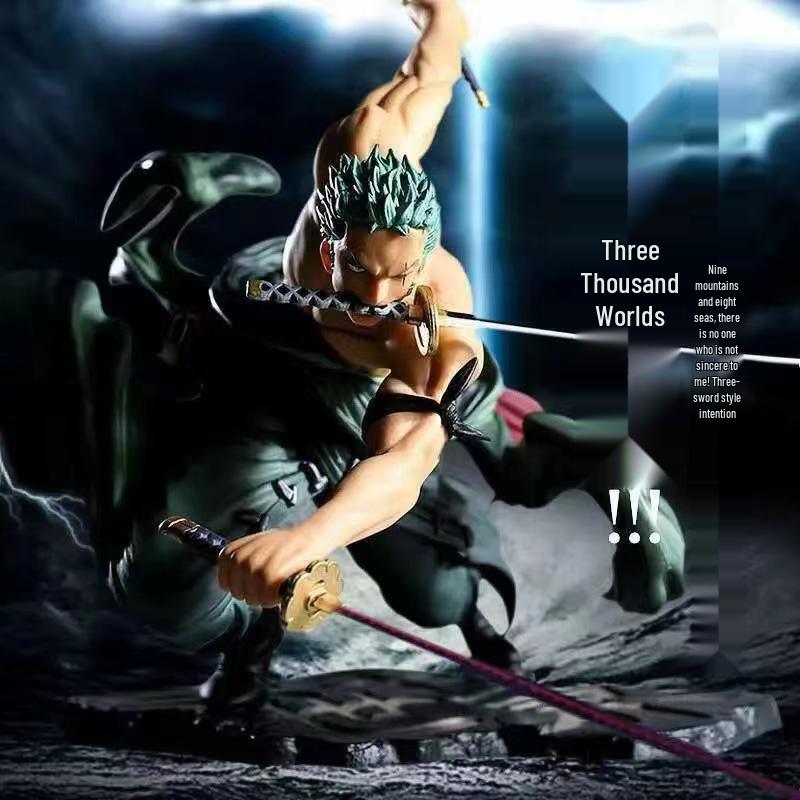 Roronoa Zoro Three-Sword Style Action Figure - Anime Model Ornament Gift