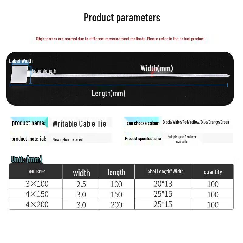 Nylon Labeling Cable Ties