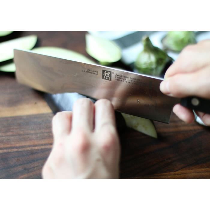 Couteau Nakiri - ZWILLING - Gourmet - Lame 17 cm - Acier Inoxydable - Ergonomique