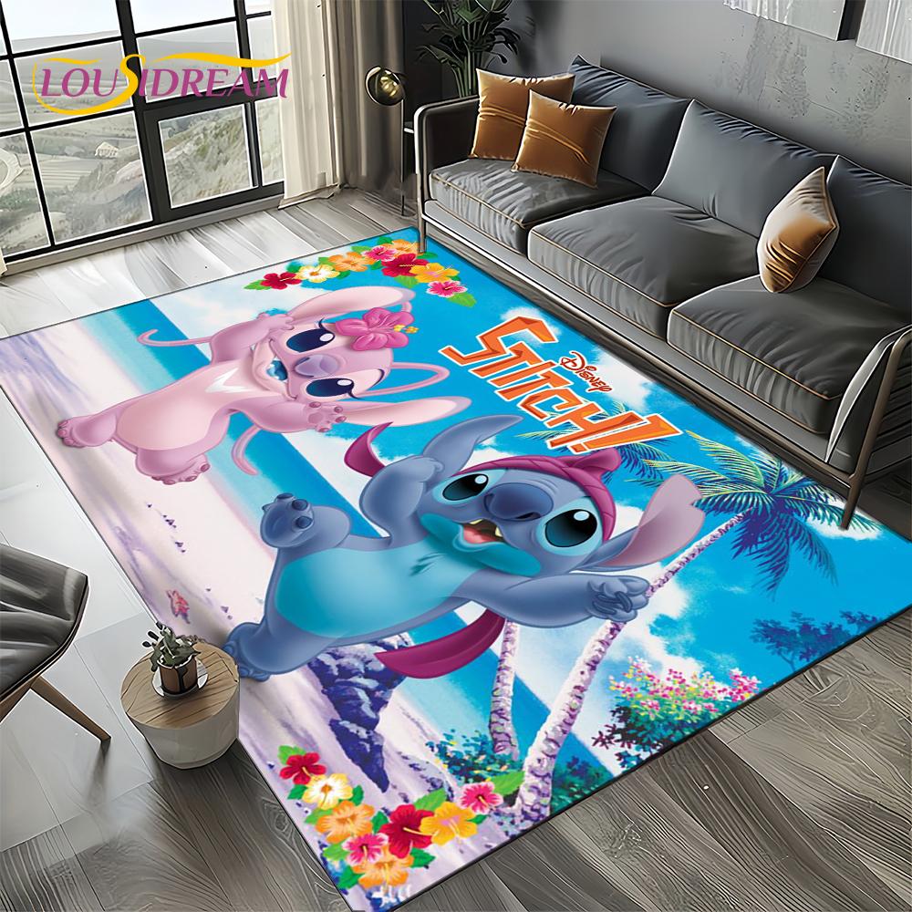 27 Style Cute Stitch  Cartoon 3D Carpet Rug for Home Living Room Bedroom Sofa Doormat Decor,Child Non-slip Floor Mat Gifts