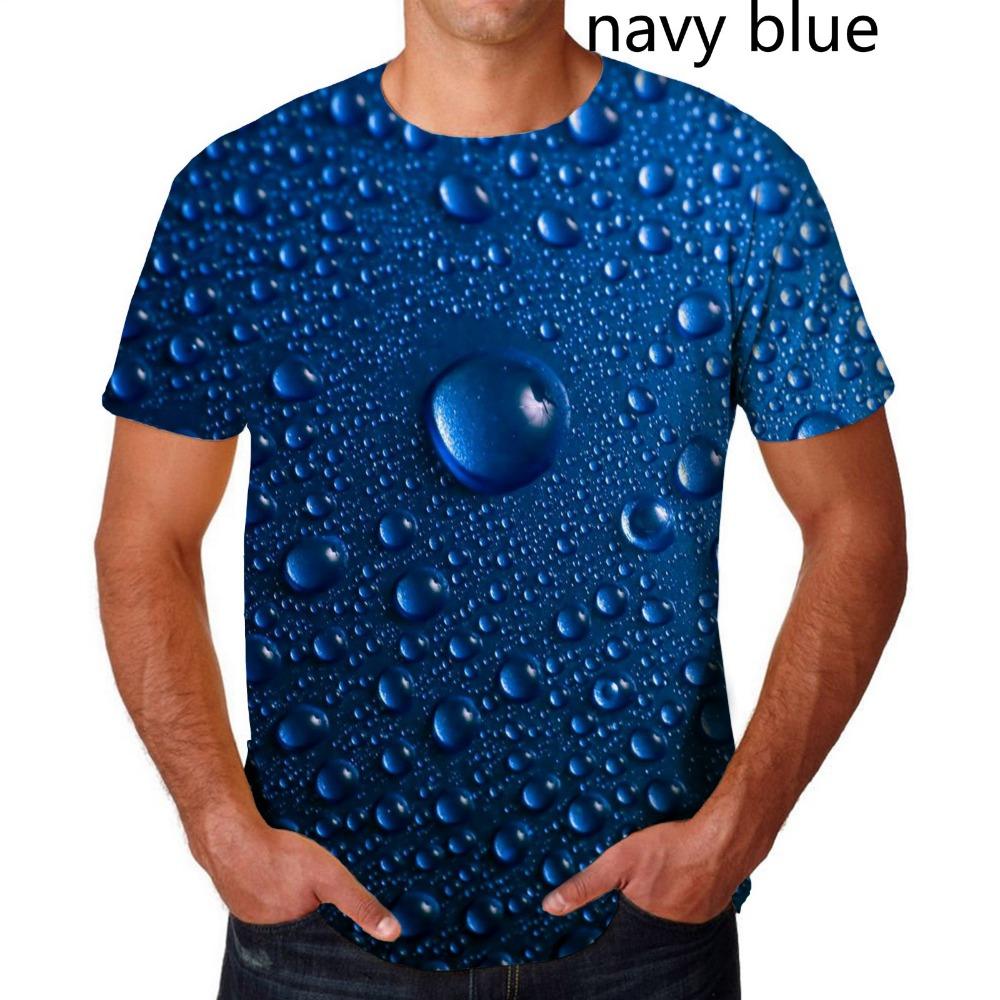 Модная футболка Raindrop с 3D-печатью, капля воды, унисекс, забавная футболка с коротким рукавом
