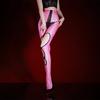 Polka Dot Bow Hollow Stockings Women Sexy Oil Glossy See Through Pantyhose Crotchless Lingerie High Elasticity Tights Leggings