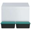 Chicken Nest Box 2 Compartments Wall Mounted Galvanized Steel